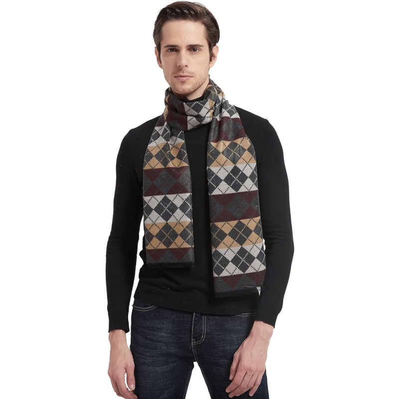 EP Mode Men's Winter Scarf, Cashmere Feel, Super Soft & Warm - Image 2